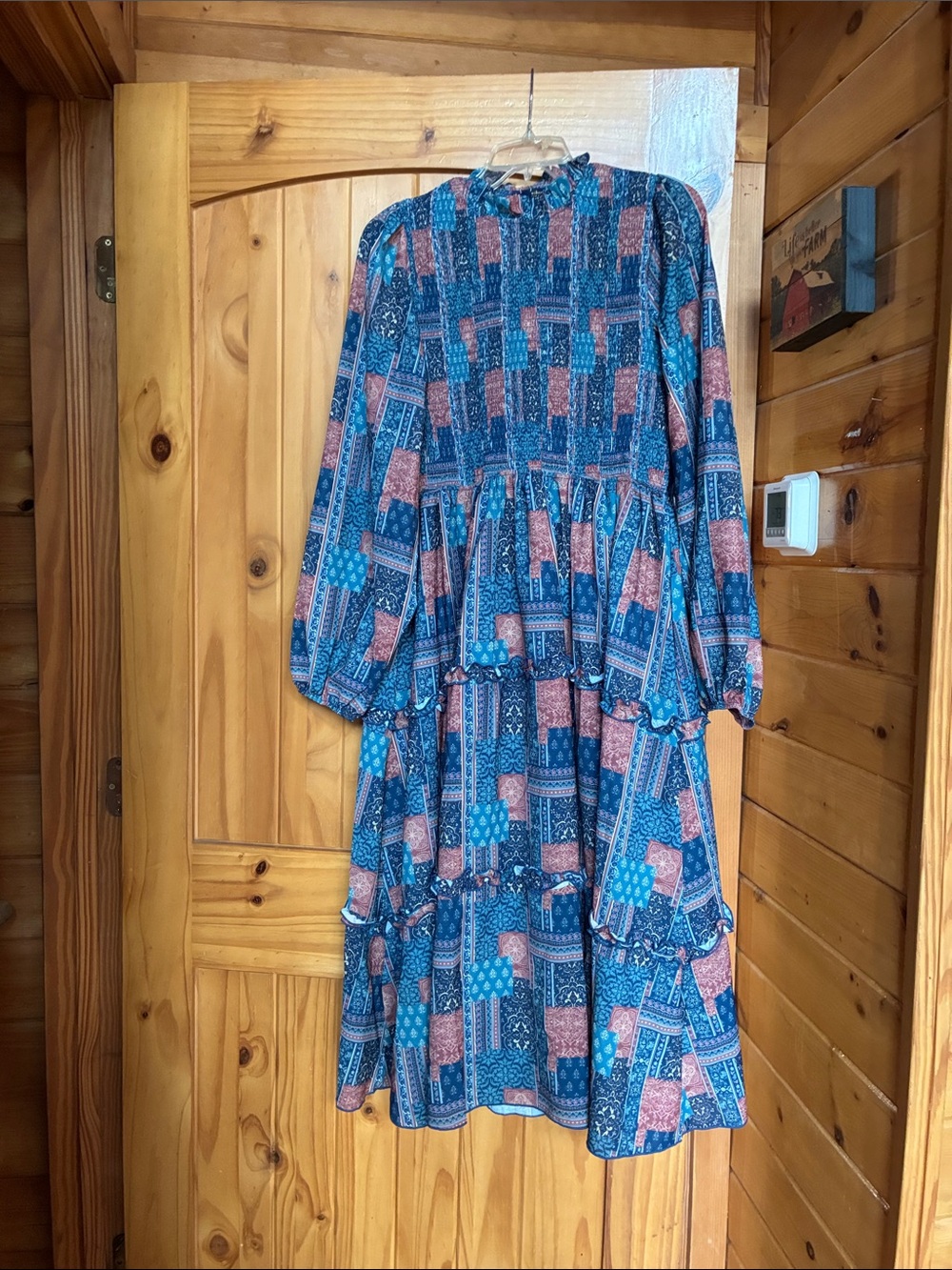 NWT simply southern Avery patchwork boho print tiered midi maxi dress
